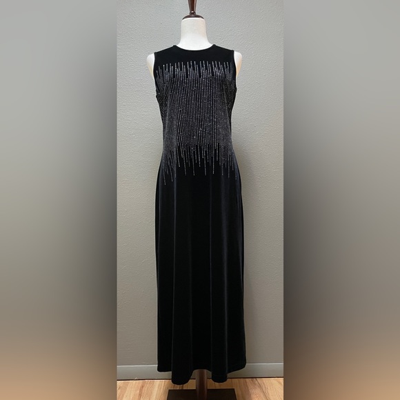 Vintage 90’s Ronnie Nicole velour and sparkle gown 10P - Picture 1 of 4